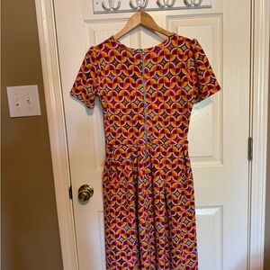 LuLaRoe Colorful Geometric Midi Dress